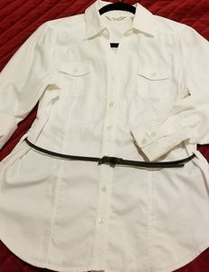 Austin Clothing Co. Women's White Shirt with Belt